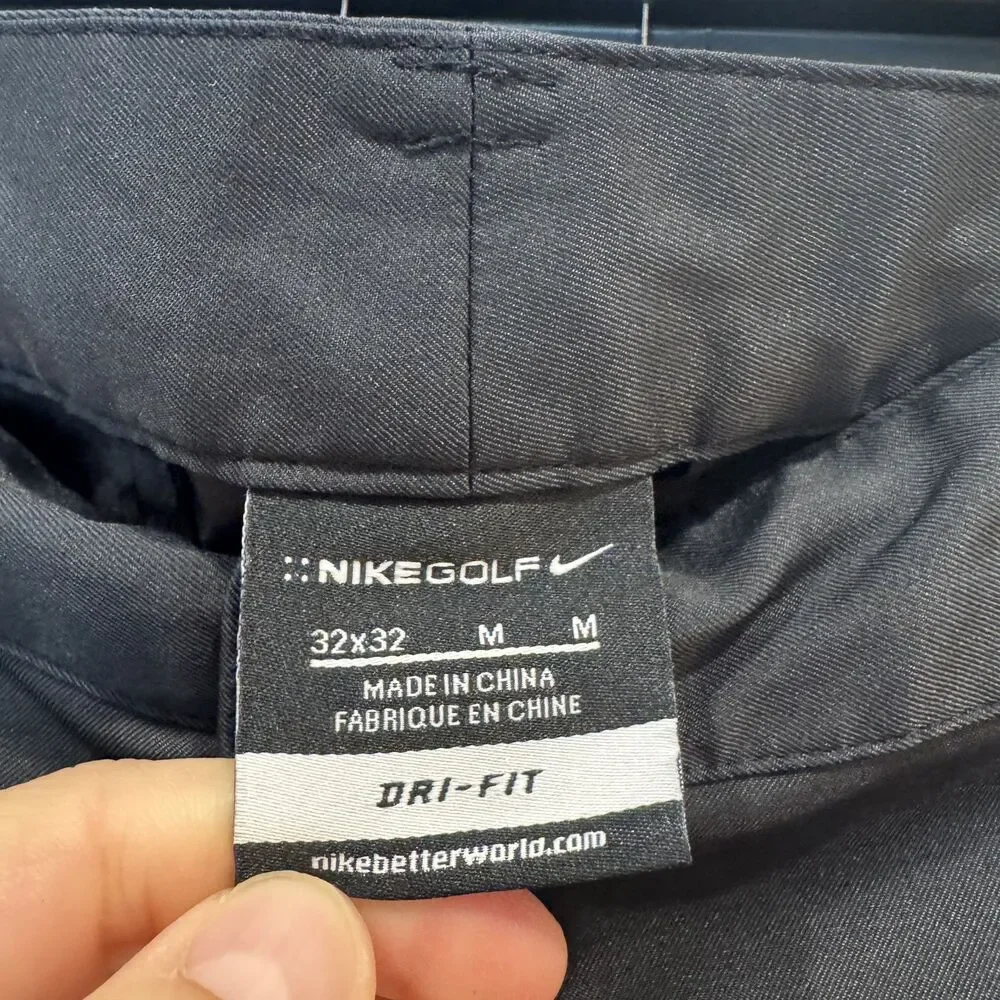 Nike Golf Pants Dri-FIT Black Performance Straight Stretch Athletic Men sz 32x32